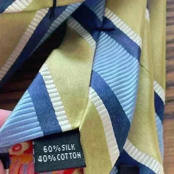 Gently Used Ted Baker London Tie Blue Green Striped - Picture 2 of 6